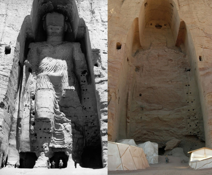 File:Taller Buddha of Bamiyan before and after destruction.jpg