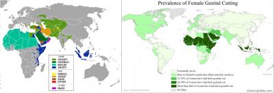 Maps showing distribution of madhaps and prevalence of FGM